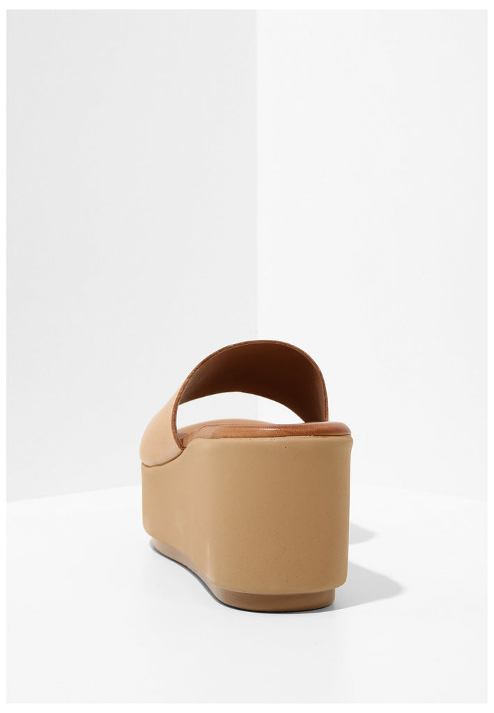 Inuovo Pantoletten Leder Hellbraun - surf4shoes