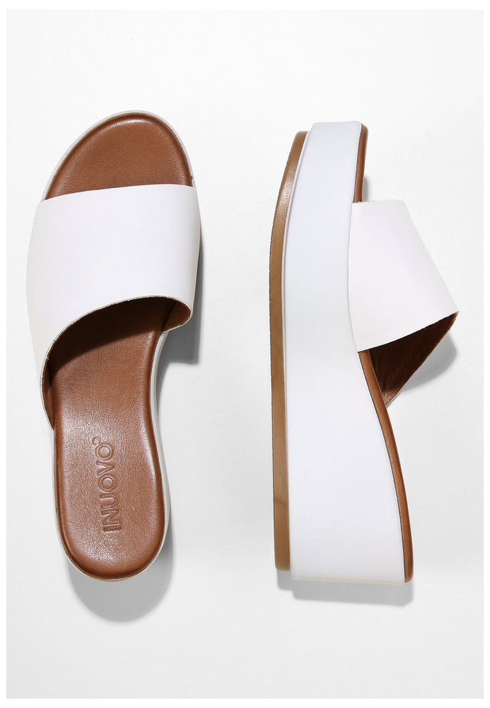 Inuovo Pantoletten Leder Weiß - surf4shoes
