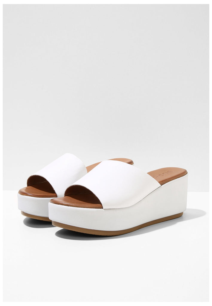 Inuovo Pantoletten Leder Weiß - surf4shoes