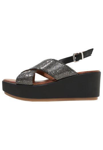 Inuovo Sandalen Leder Schwarz - surf4shoes