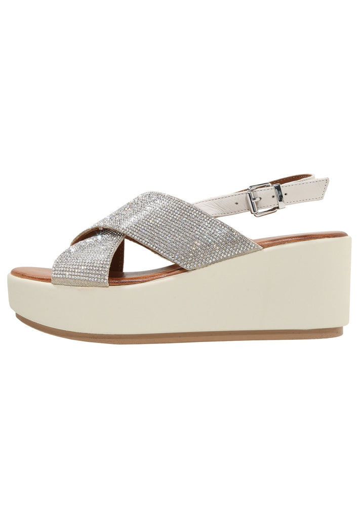 Inuovo Sandalen Leder Beige/Silber - surf4shoes