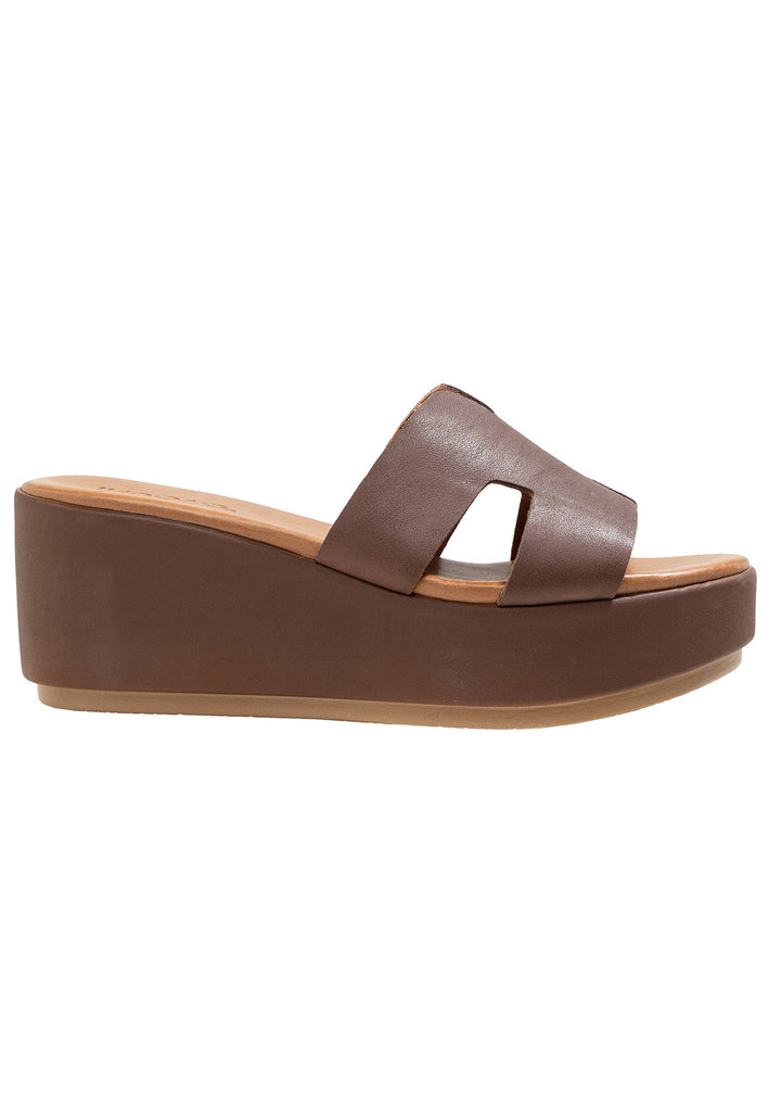 Inuovo Pantoletten Leder Dunkelbraun - surf4shoes