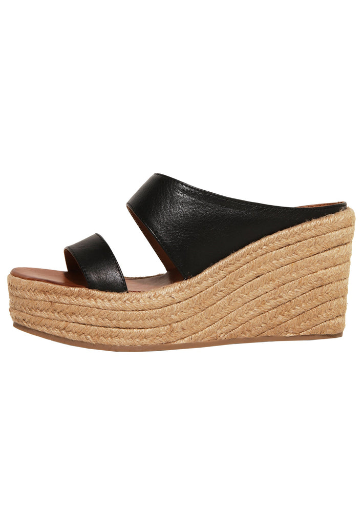 Inuovo Pantoletten Leder Schwarz - surf4shoes