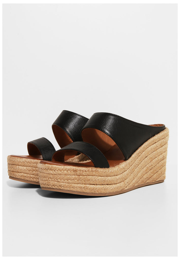 Inuovo Pantoletten Leder Schwarz - surf4shoes