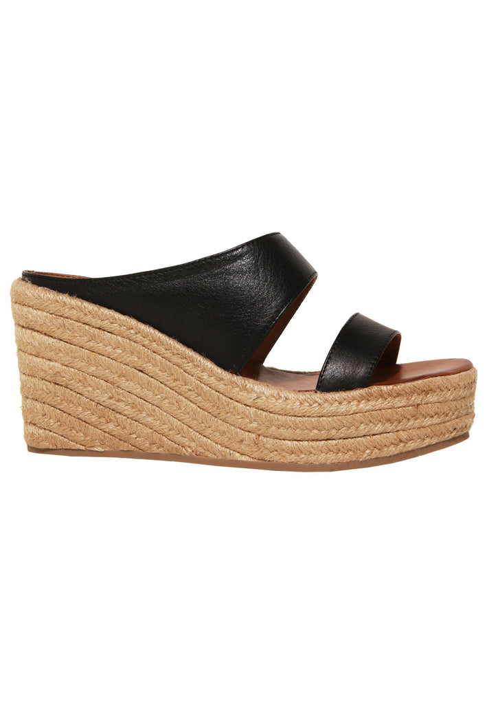 Inuovo Pantoletten Leder Schwarz - surf4shoes