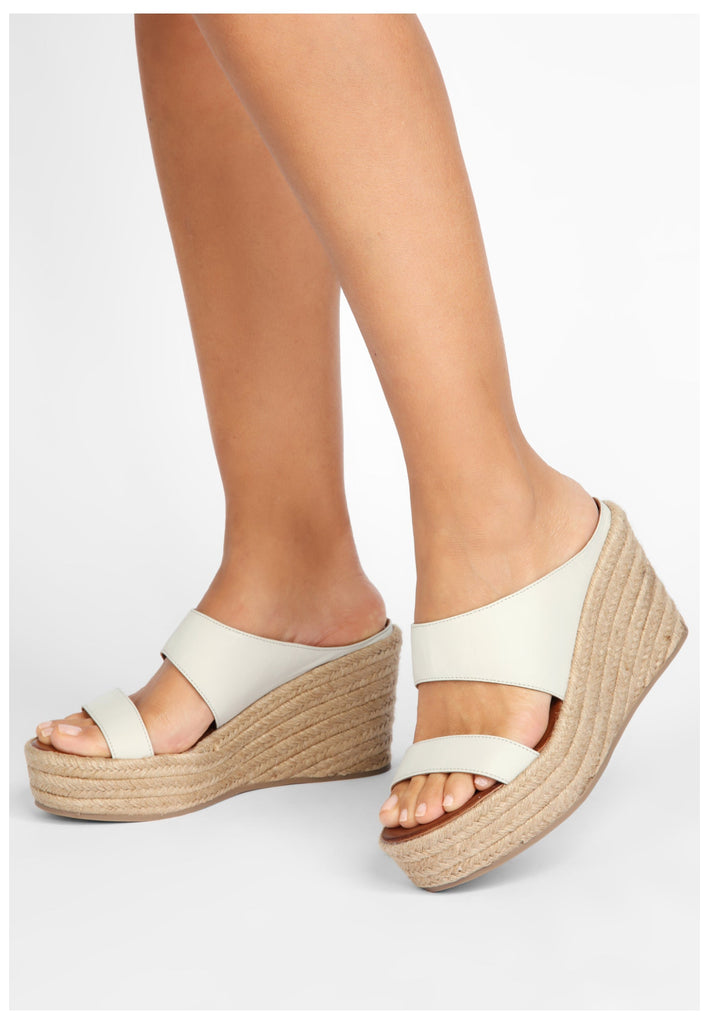 Inuovo Pantoletten Leder Weiß - surf4shoes