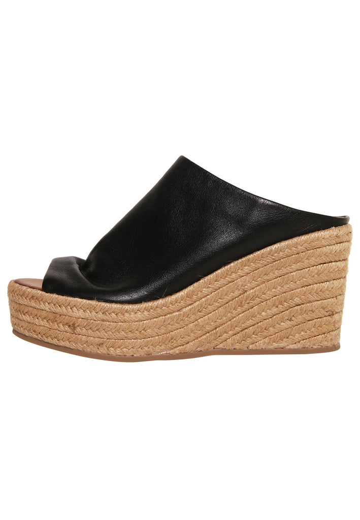 Inuovo Pantoletten Leder Schwarz - surf4shoes