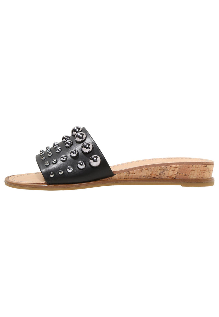 Inuovo Pantoletten Leder Schwarz - surf4shoes