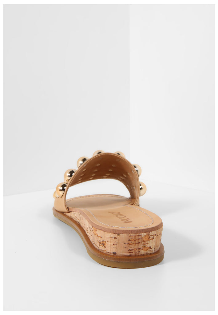 Inuovo Pantoletten Leder Hellbraun - surf4shoes