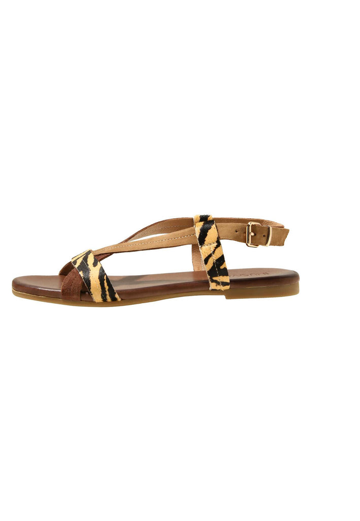 Inuovo Sandalen Leder Beige/Schwarz - surf4shoes