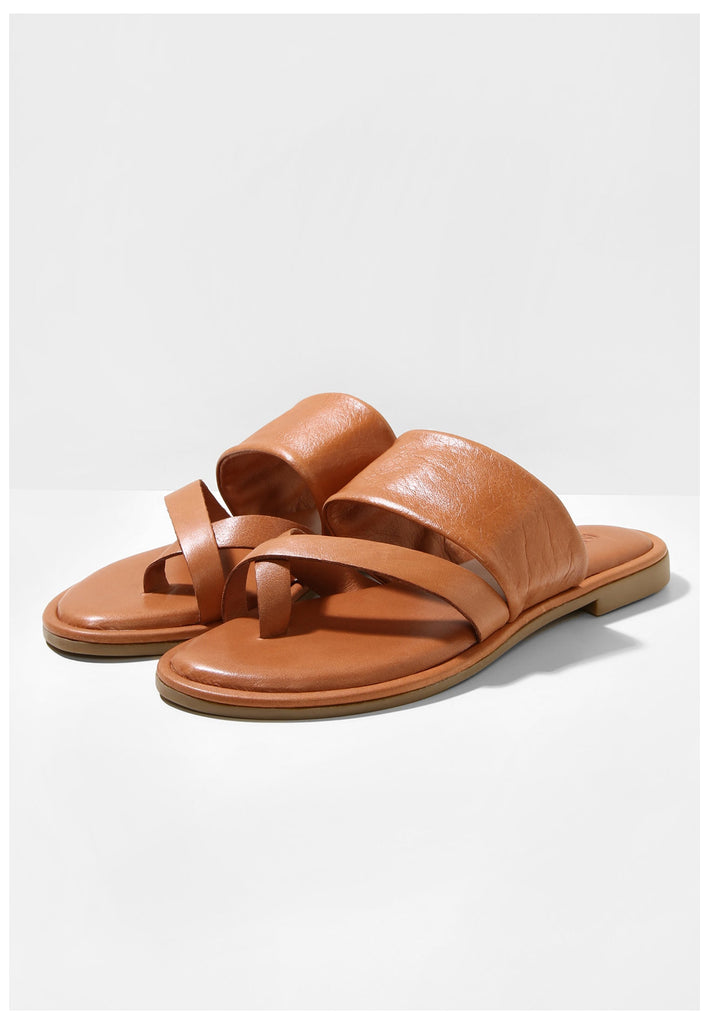 Inuovo Pantoletten Leder Mittelbraun - surf4shoes