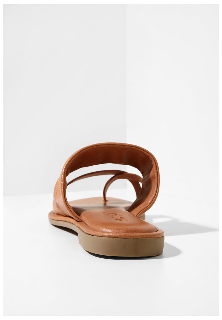 Inuovo Pantoletten Leder Mittelbraun - surf4shoes