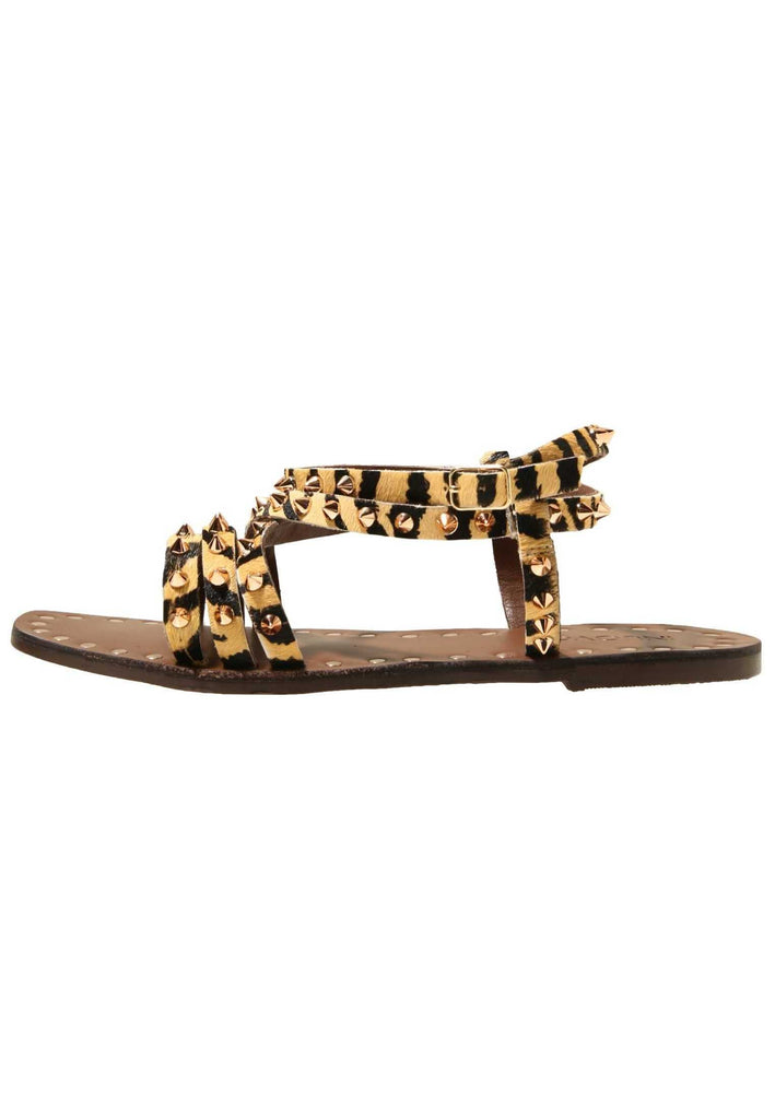 Inuovo Sandalen Leder Beige/Schwarz - surf4shoes