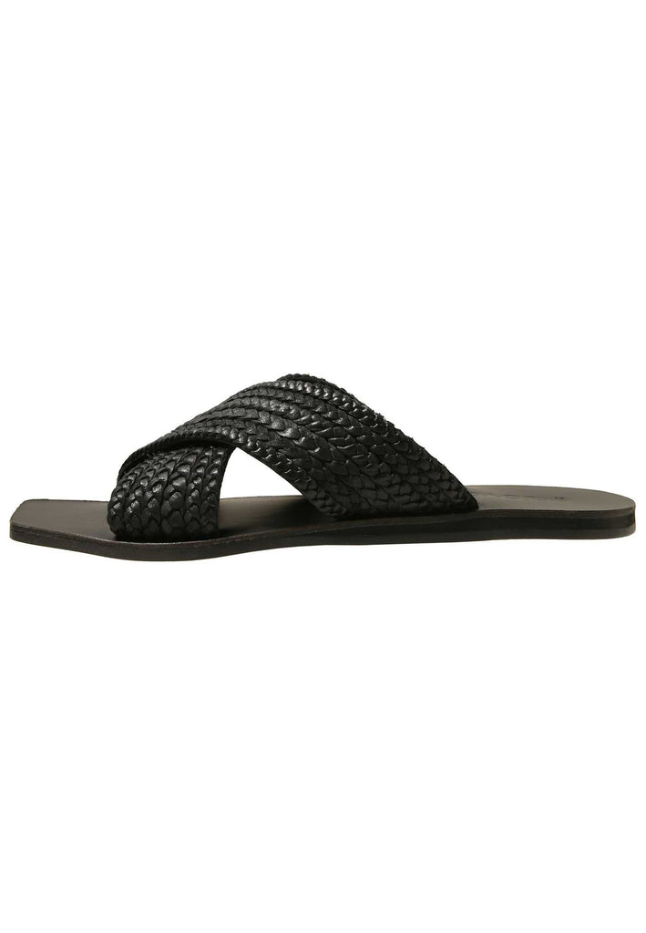Inuovo Pantoletten Leder Schwarz - surf4shoes