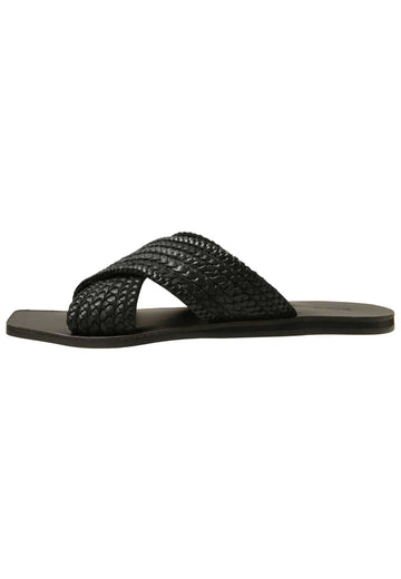 Inuovo Pantoletten Leder Schwarz - surf4shoes