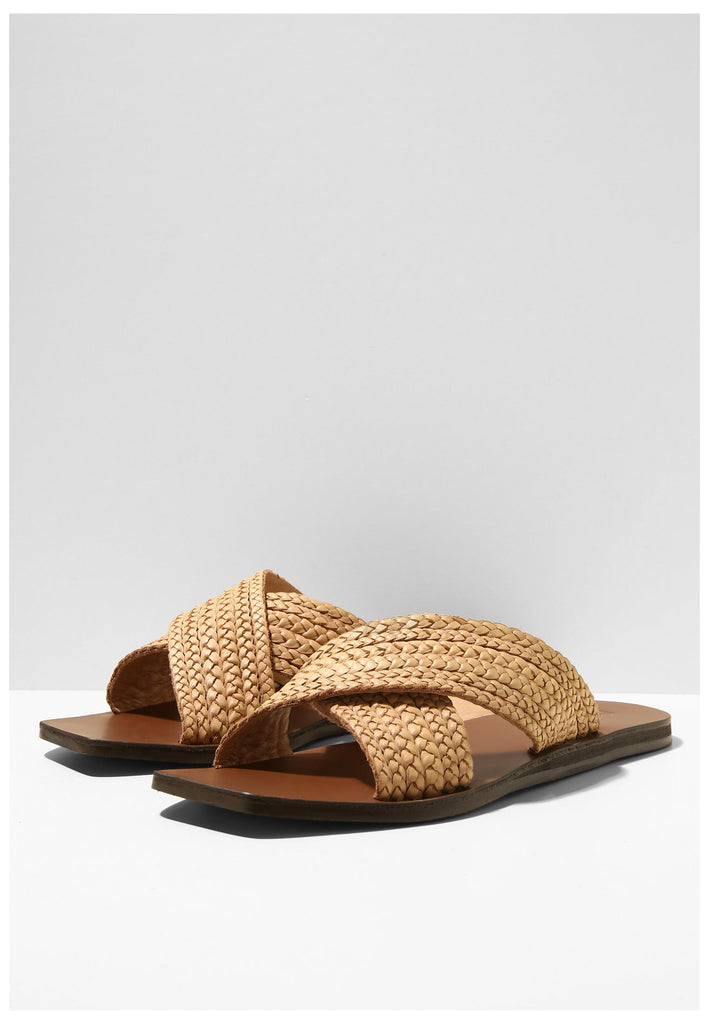 Inuovo Pantoletten Leder Hellbraun - surf4shoes