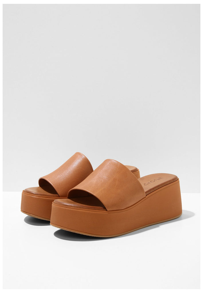 Inuovo Pantoletten Leder Mittelbraun - surf4shoes