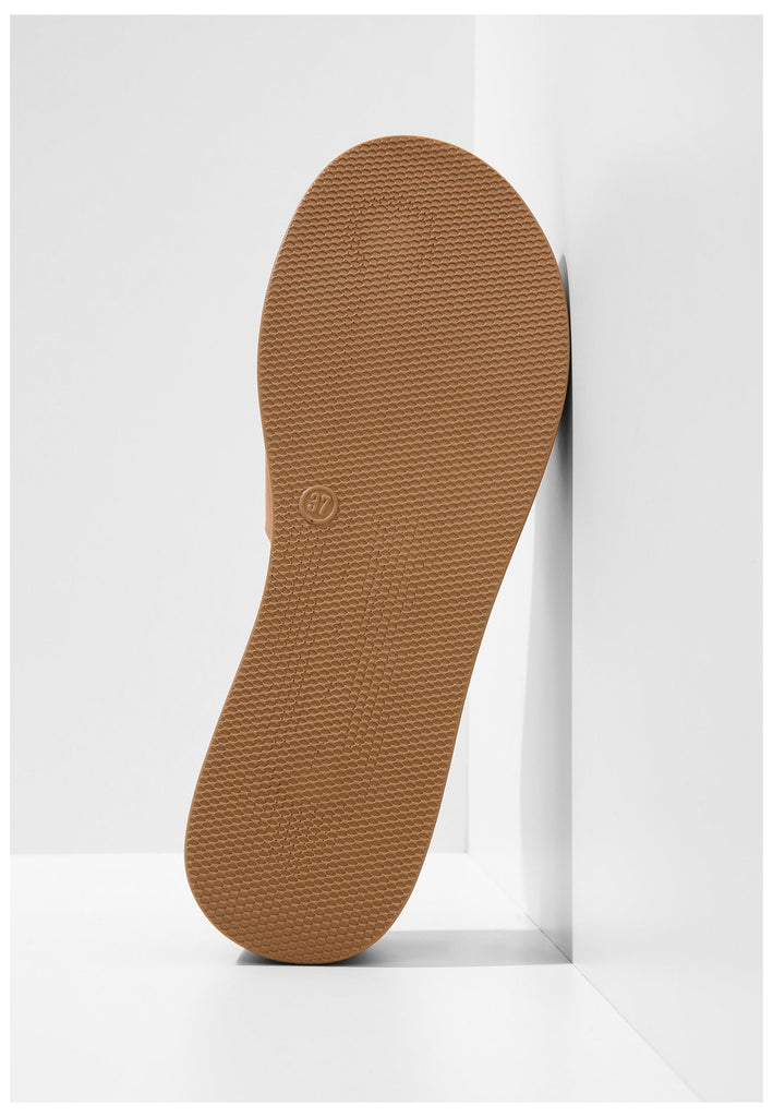 Inuovo Pantoletten Leder Mittelbraun - surf4shoes