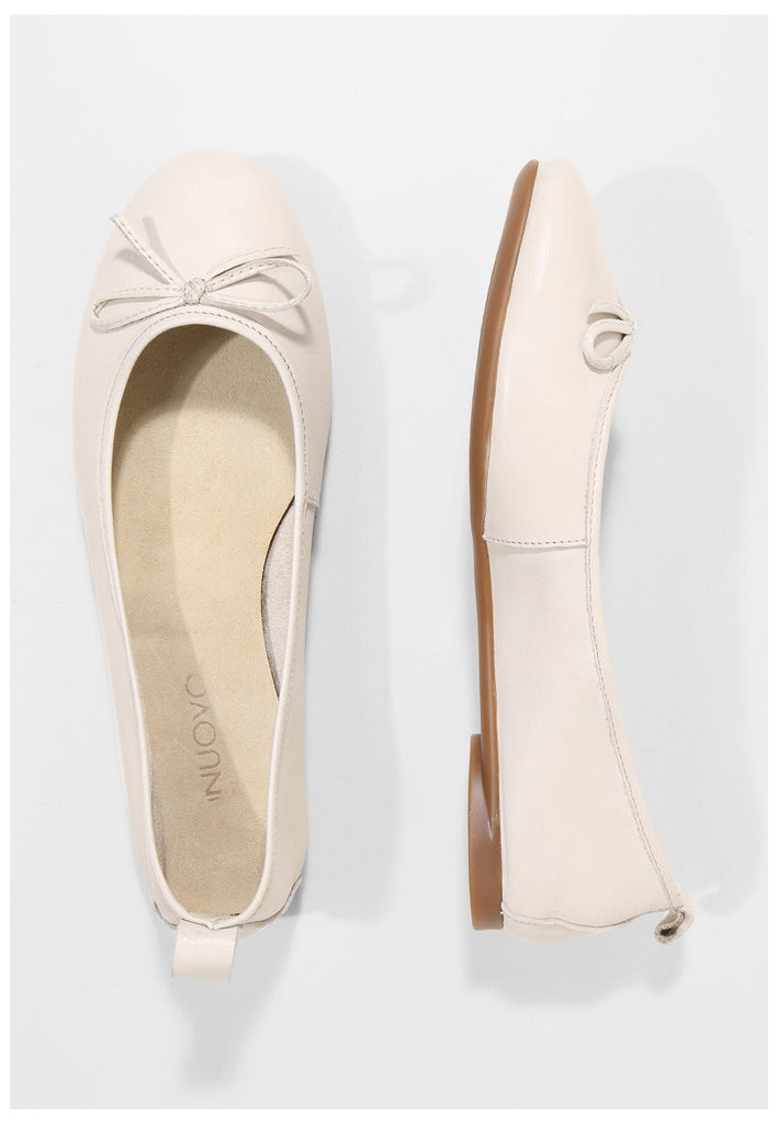 Inuovo Ballerinas Leder Beige - surf4shoes