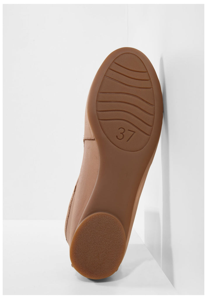 Inuovo Ballerinas Leder Hellbraun - surf4shoes