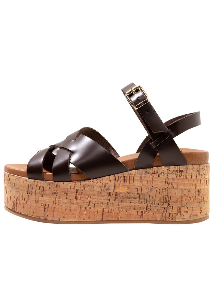 Inuovo Sandalen Leder Dunkelbraun - surf4shoes