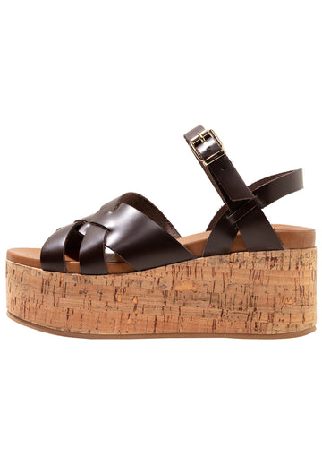 Inuovo Sandalen Leder Dunkelbraun - surf4shoes