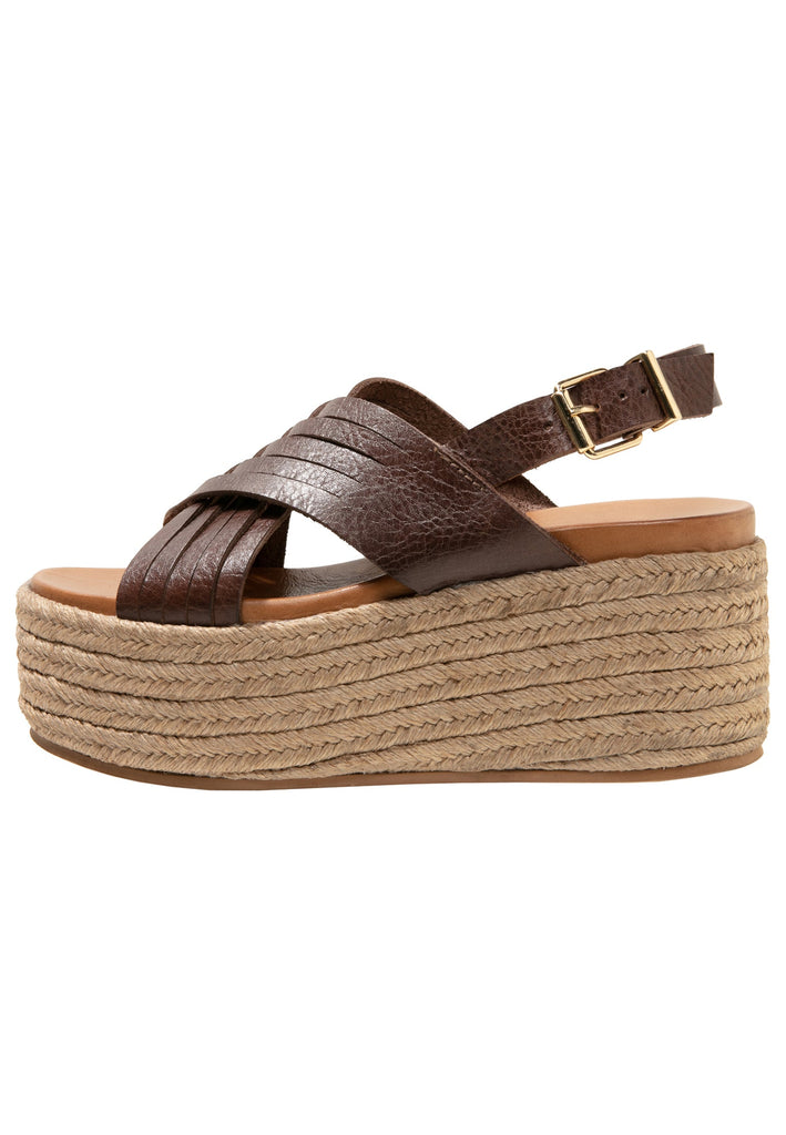 Inuovo Sandalen Leder Dunkelbraun - surf4shoes