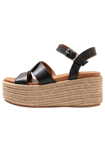 Inuovo Sandalen Leder Schwarz - surf4shoes