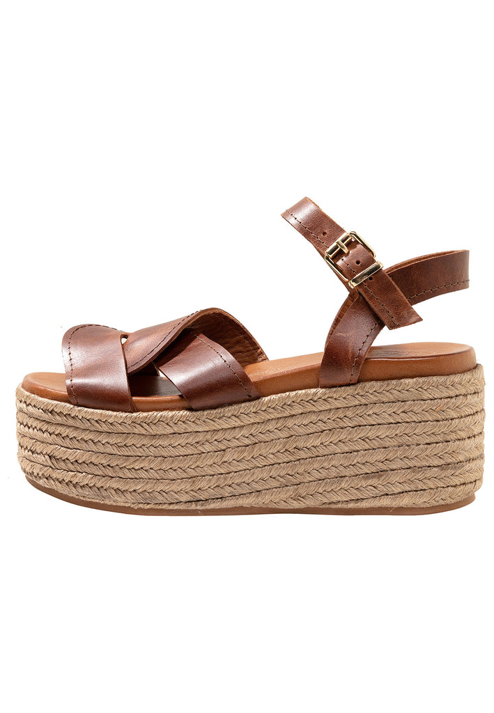Inuovo Sandalen Leder Dunkelbraun - surf4shoes