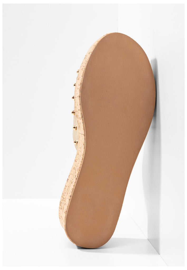 Inuovo Pantoletten Leder Gold - surf4shoes