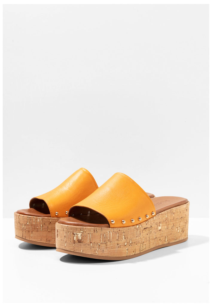 Inuovo Pantoletten Leder Orange - surf4shoes