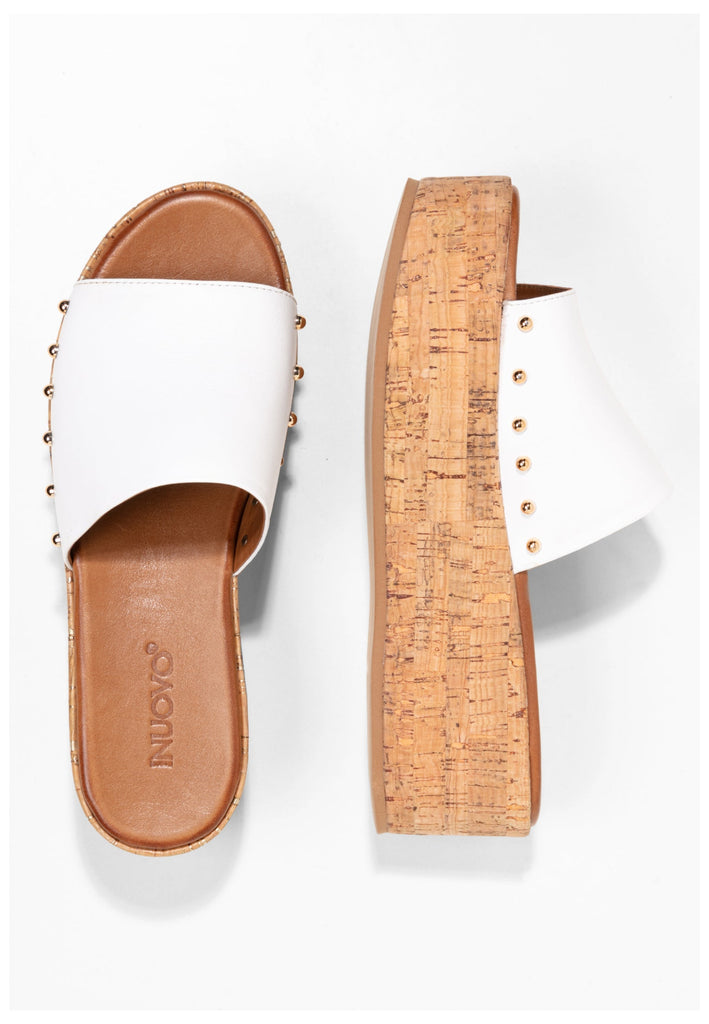 Inuovo Pantoletten Leder White - surf4shoes