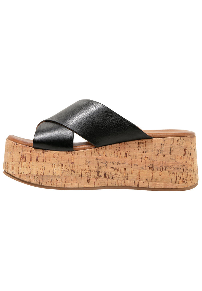 Inuovo Pantoletten Leder Schwarz - surf4shoes