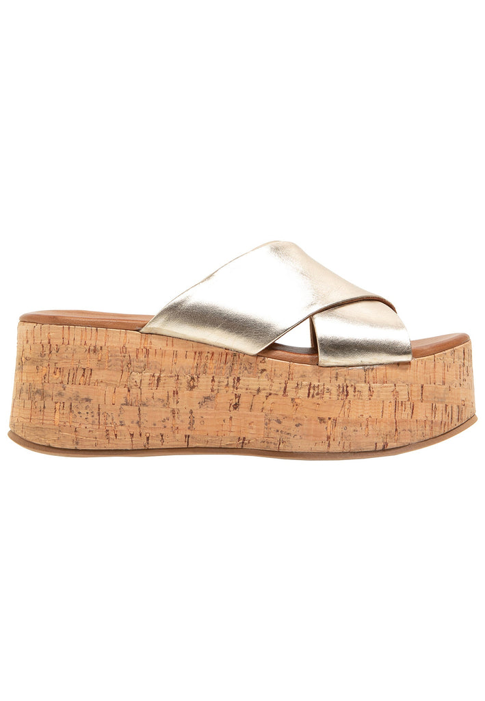 Inuovo Pantoletten Leder Gold - surf4shoes