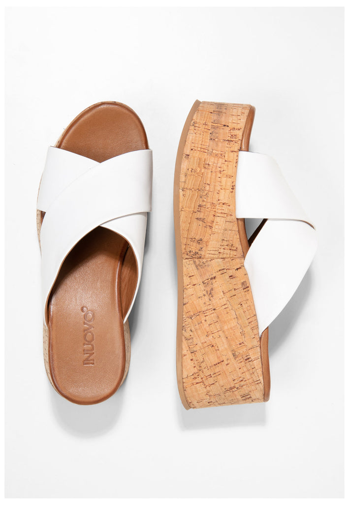 Inuovo Pantoletten Leder White - surf4shoes
