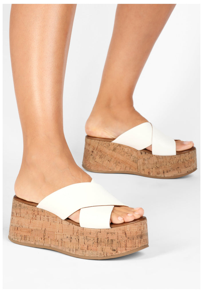 Inuovo Pantoletten Leder White - surf4shoes