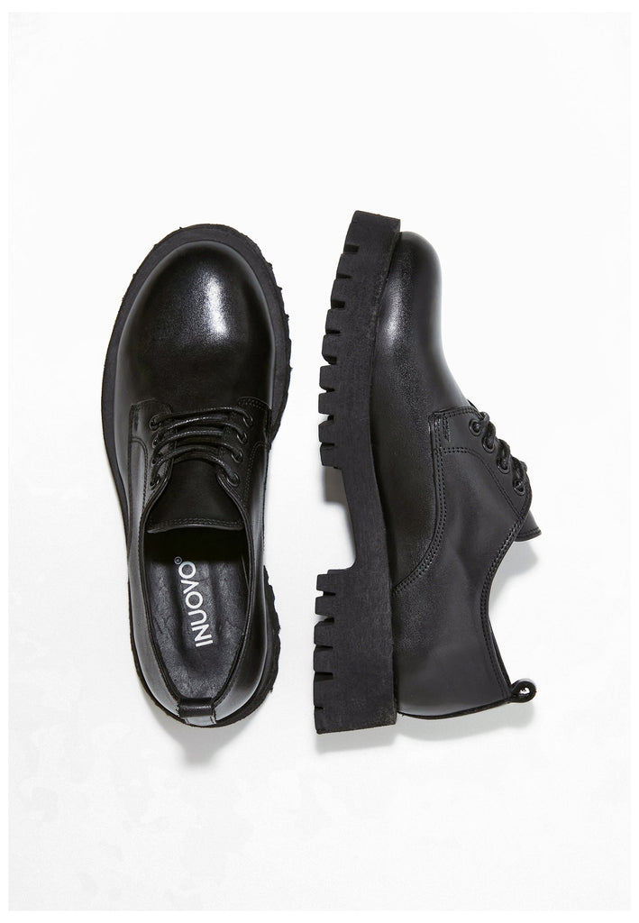 Inuovo Halbschuhe Leder Schwarz - surf4shoes