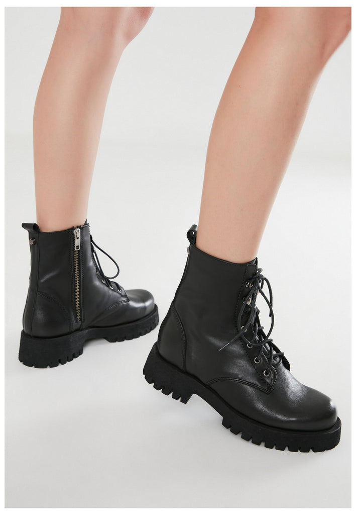 Inuovo Stiefelette Leder Schwarz - surf4shoes