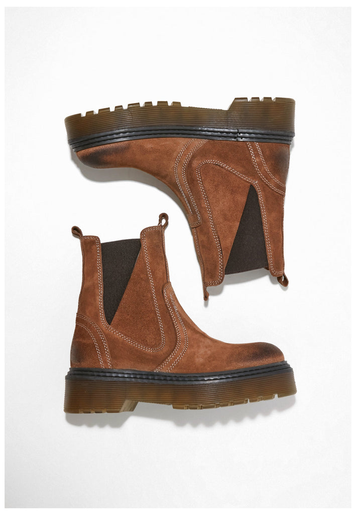 Inuovo Stiefelette Veloursleder Braun - surf4shoes