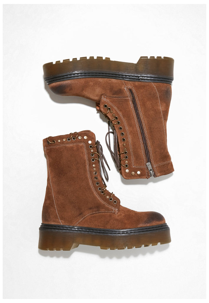 Inuovo Stiefelette Veloursleder Braun - surf4shoes