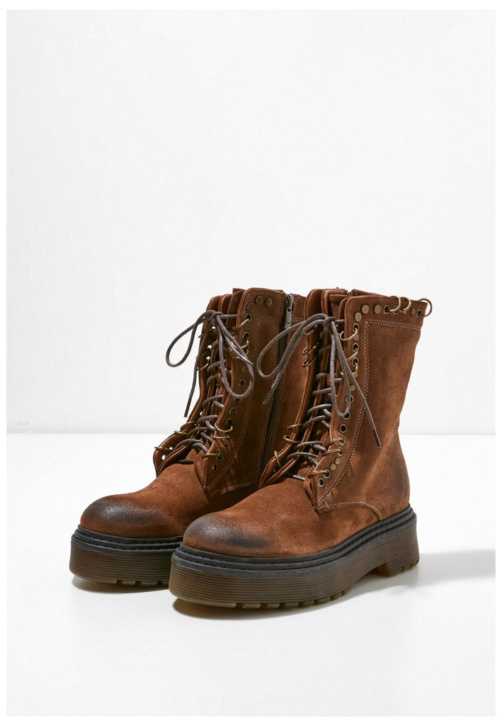 Inuovo Stiefelette Veloursleder Braun - surf4shoes