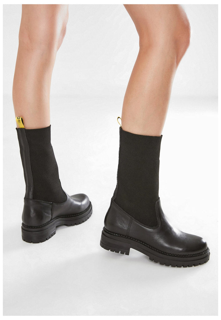 Inuovo Stiefelette Leder/Textil Black - surf4shoes