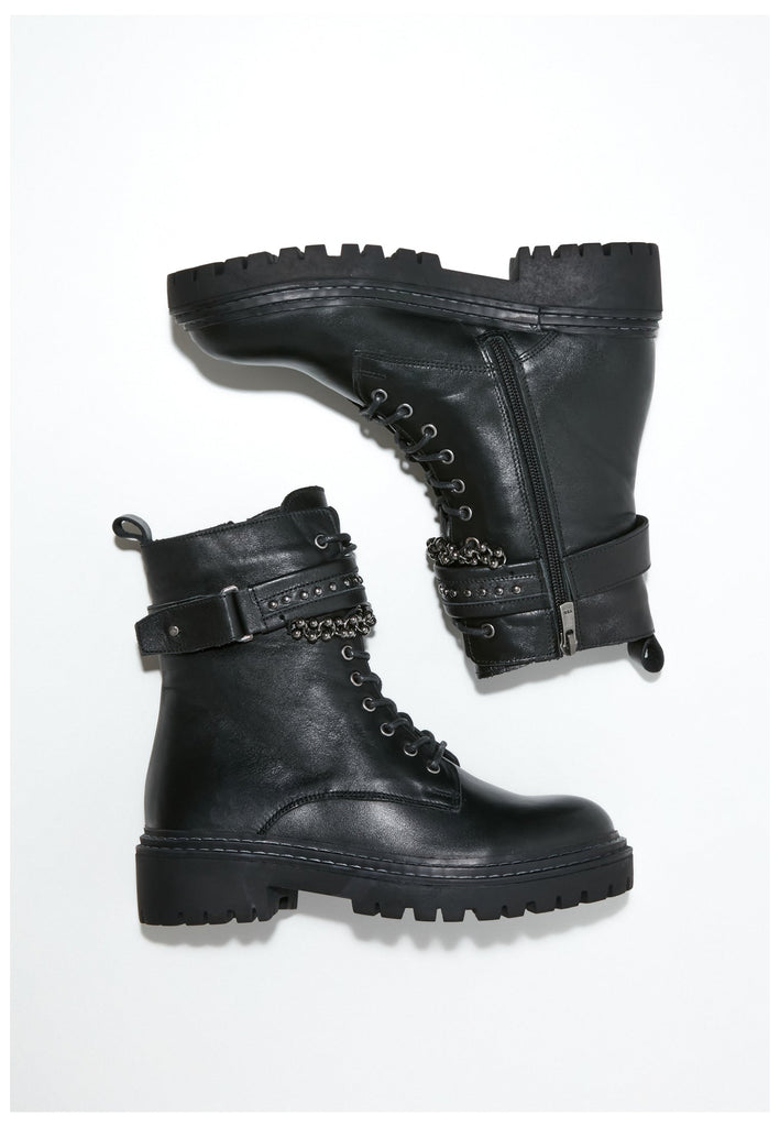 Inuovo Stiefelette Leder Schwarz Warmfutter - surf4shoes