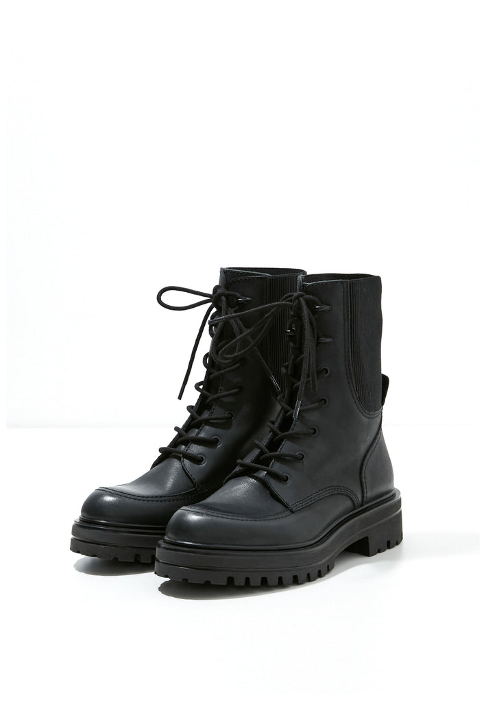 Inuovo Stiefelette Leder/Textil Schwarz - surf4shoes