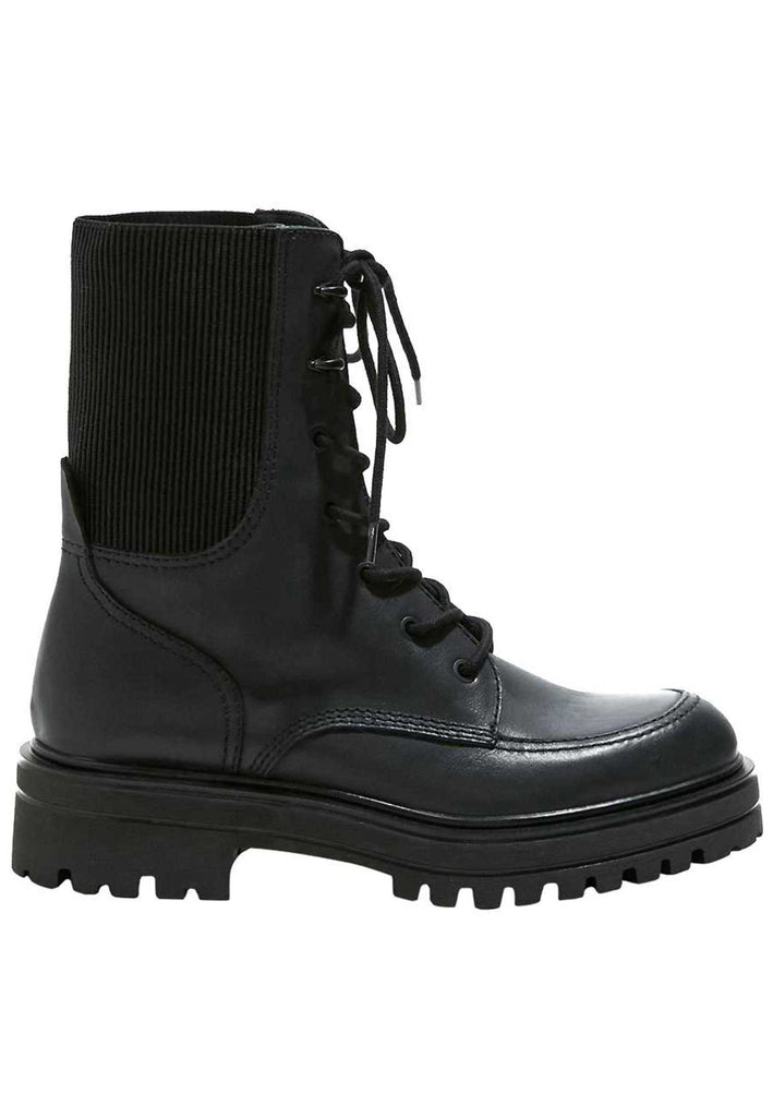 Inuovo Stiefelette Leder/Textil Schwarz - surf4shoes