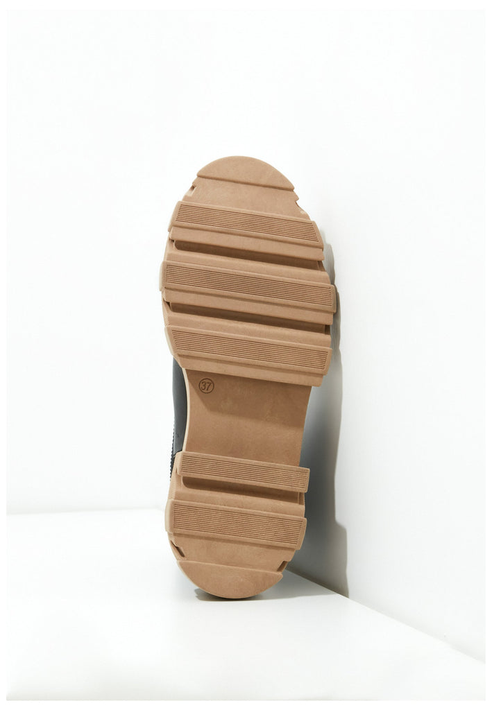 Inuovo Stiefelette Leder/Textil Schwarz/Beige - surf4shoes