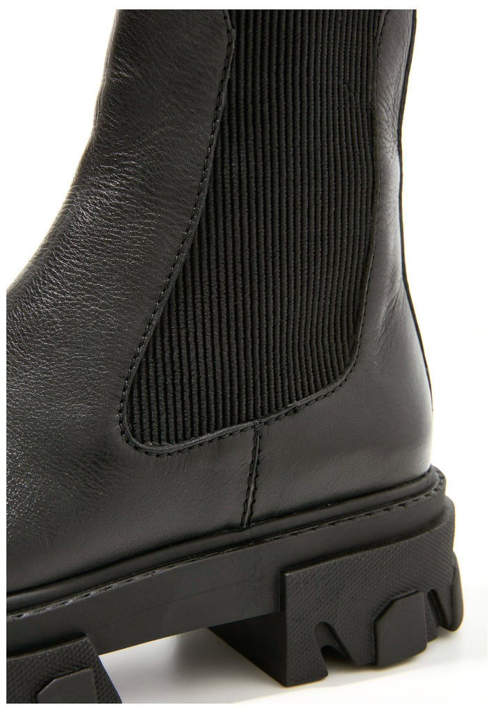 Inuovo Stiefelette Leder/Textil Schwarz - surf4shoes