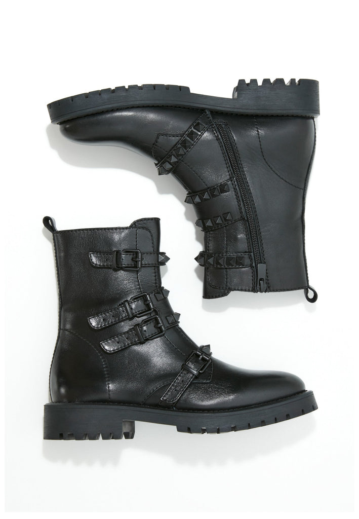 Inuovo Stiefelette Leder Schwarz - surf4shoes