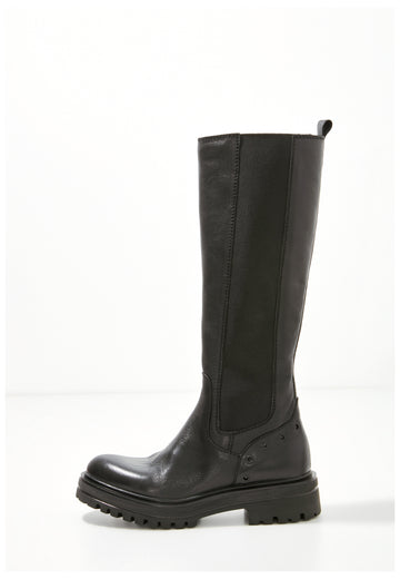 Inuovo Stiefel Leder/Textil Schwarz - surf4shoes