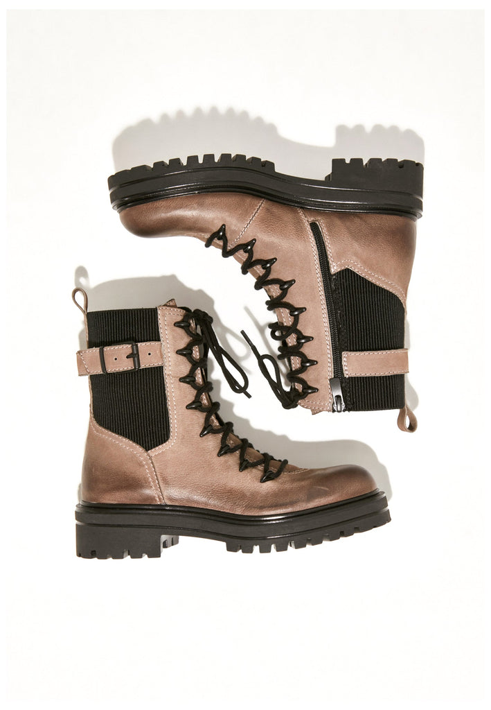 Inuovo Stiefelette Leder/Textil Beige - surf4shoes